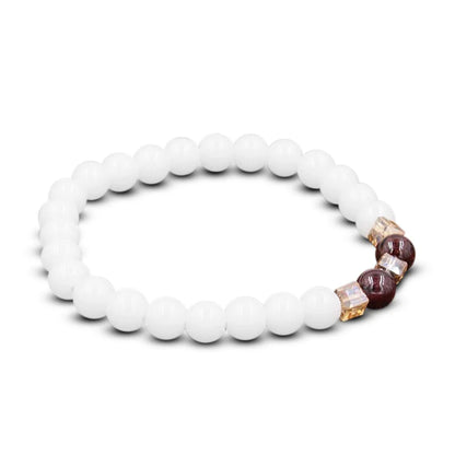 Natural White Chalcedony Positivity Bracelet