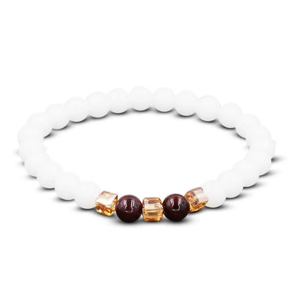 Natural White Chalcedony Positivity Bracelet